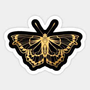 Gold butterfly Sticker